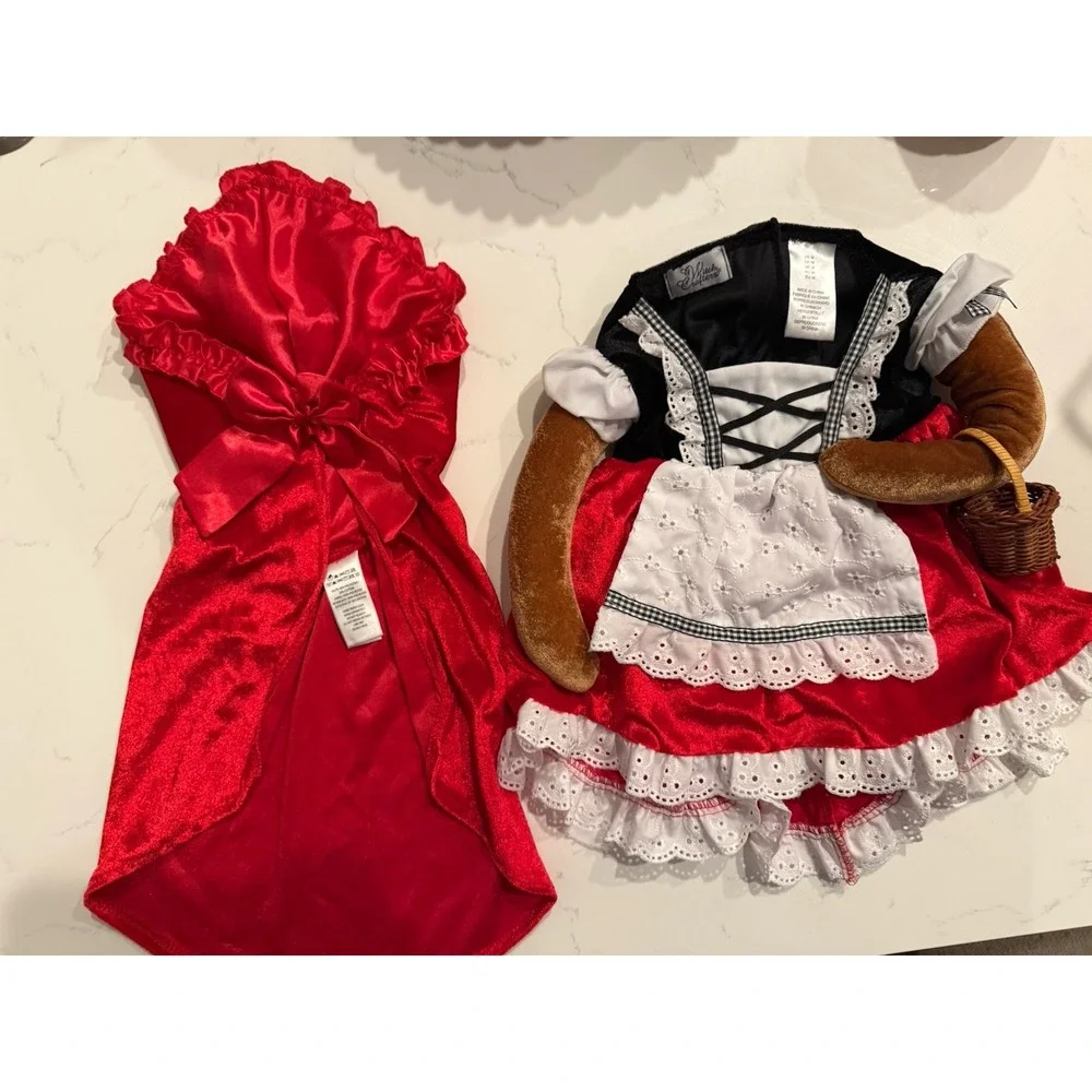 Witch Crafters Red Riding Hood‎ Dog Costume – Size M – Cape + Dress